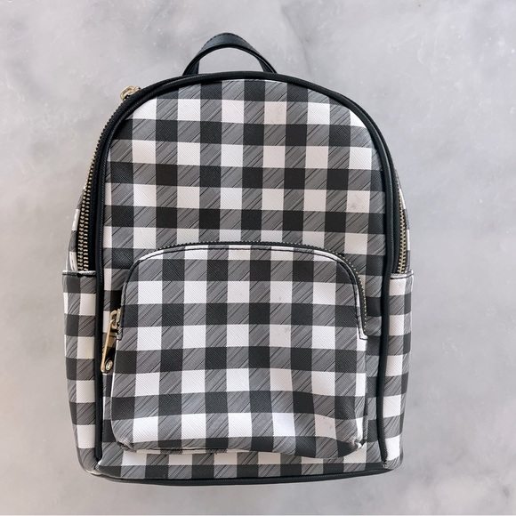 Gingham backpack. 10” x 8” - Picture 1 of 9